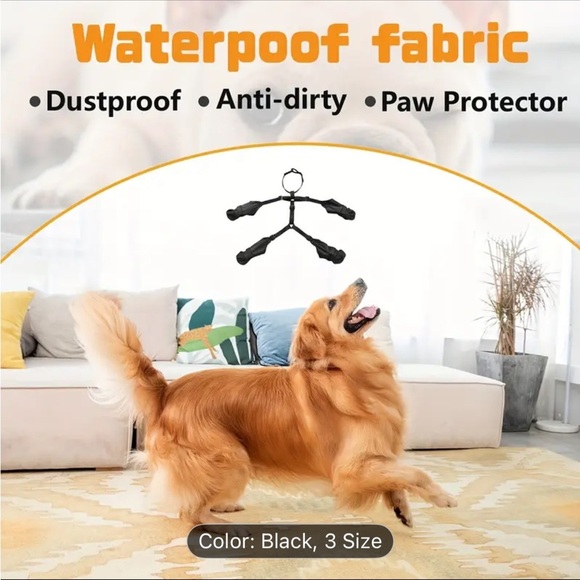 Waterproof Booties Dog Waterproof Booties in Black XL Adjustable NWOT Recovery!! - Picture 6 of 9